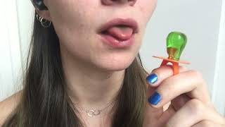 Asmr Lollipop No Talking Ring Pop Satisfying Mouth Sounds Licking Slurping Binky Candy