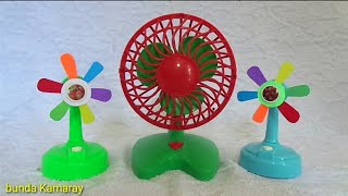 Fan toy red and fan rainbow propeller