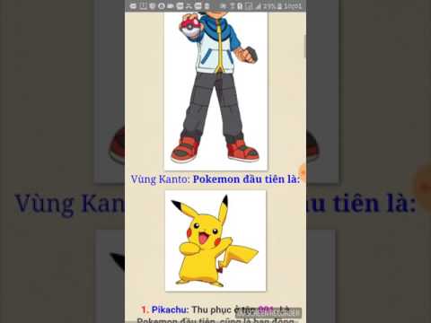 Pokemon của satoshi ở vùng kanto