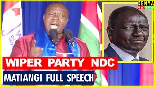 Matiangi Lectures Ruto Angrily In Front Of Kalonzo, Gachagua & Karua At Wiper Party Ndc