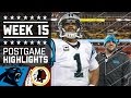 Panthers vs. Redskins | NFL Week 15 Game Highlights
