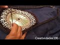 Como hacer un bolso con fichas tutorial: Bolso con CD y anillas parte 3