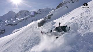 SWISS-FLY | Grimentz-Zinal | Préparation des pistes de ski dans le Val d'Anniviers en Suisse.