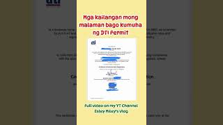 Important Things You Need To Know Before Getting A Dti Permit Faqs On How To Register In Dti Bir