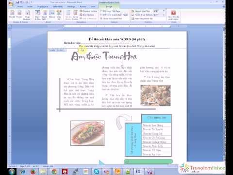 Giải đề thi mẫu MS WORD, thi chứng chỉ A tin học văn phòng