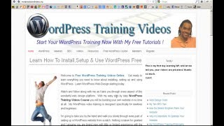 Free WordPress Training Videos Online | Install,Setup Optimize & Promote Your Website