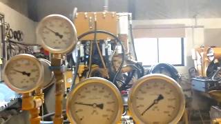 Testing and Pressure Check on Case IH Combine Hydrostat. Herrs Machine Hydrostatics