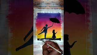 Father And Daughter Drawing With Oil Pastel Tutorial
