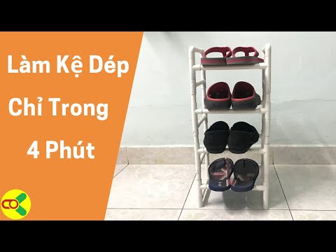 Hướng Dẫn Làm Kệ Để Giày Dép Từ Ống PVC Cực Kì Đơn Giản✅