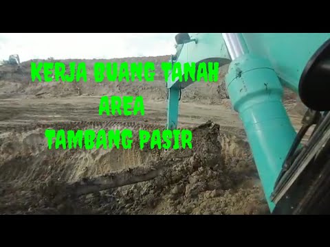 vlog 86 EXCAVATOR KOBELCO SK 250-8 KERJA BUANG TANAH AREA TAMBANG PASIR