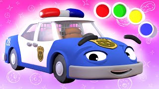 Fun Learning Colors With Police Car Patrol - Panda Bo Finger Family & Nursery Rhymes For Kids
