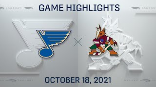 Nhl Highlights Blues Vs. Coyotes - Oct. 18, 2021