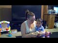 Autism in young baby  Cynthia playing the tambourines together