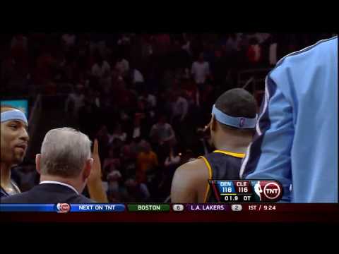 Sick game winning shot by carmelo anthony in lebron james face to win the 