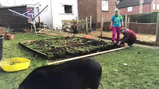 Working on Veg Patch, Making a Cold Frame for Veg Trug