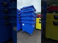 Multiple Blue 660 Litre Wheelie Bins for Commercial Use