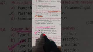 Steven Johnson Syndrome Dental Mcqs