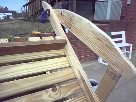 How to build an Adirondack Rocking Chair. - YouTube