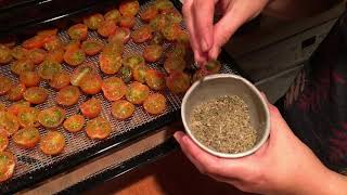 Preserving CHERRY TOMATOES by Drying them in Food Dehydrator