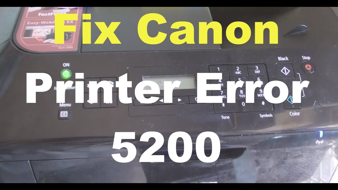 Fix Canon Printer Error 5200 (3 Solutions) - YouTube