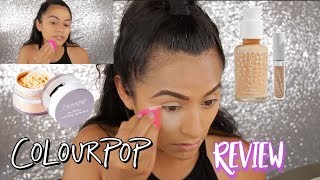 ColourPop NO Filter Foundation, POWDER, Concealer REVIEW/First Impressions!!