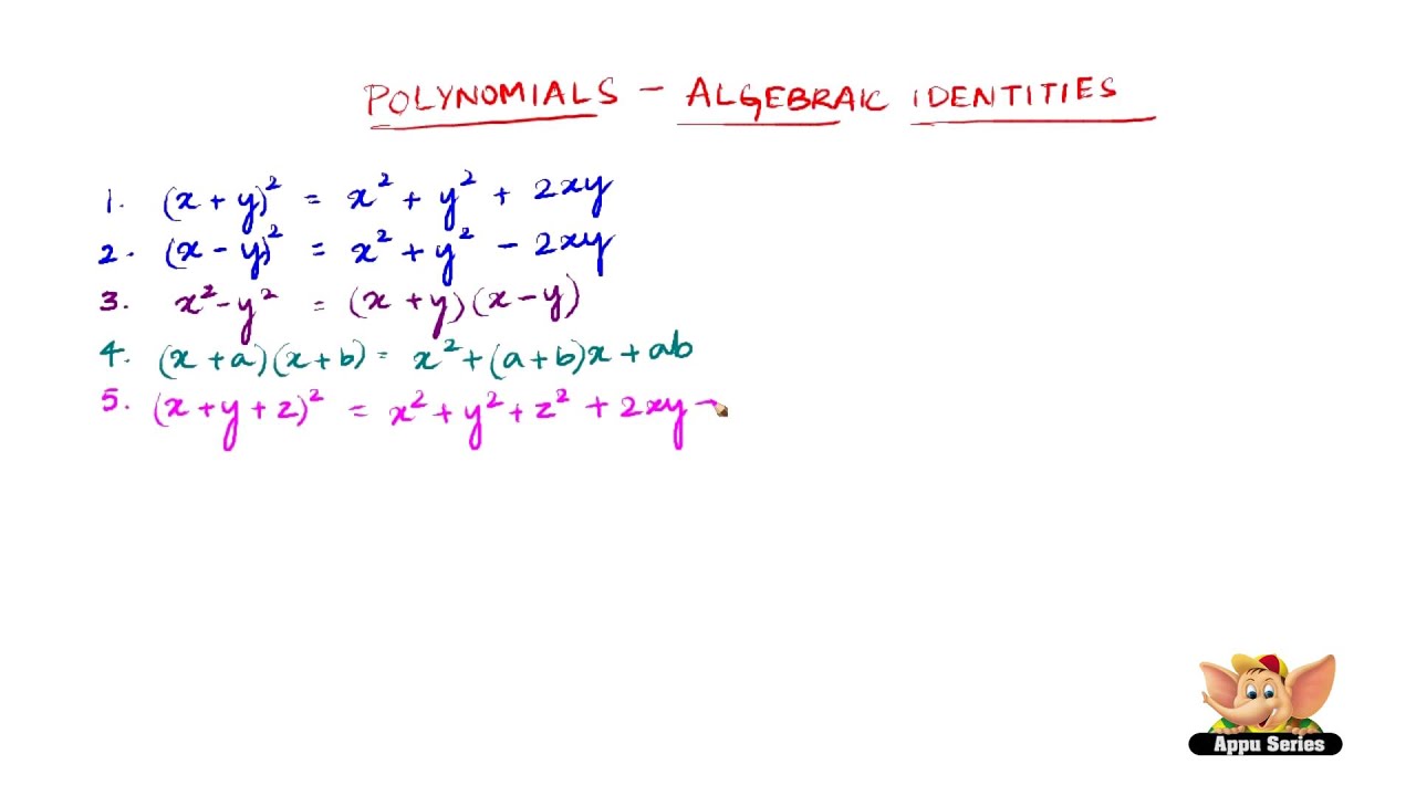 what is an identity in algebra