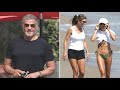 Sylvester Stallone Watches On As His Wife And Daughters Hit The Beach In Malibu