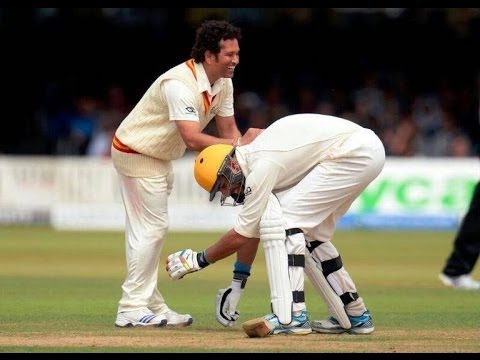 Yuvraj touching Sachins feet | MCC vs ROW XI