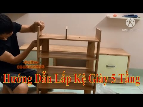 Hướng dẫn lắp kệ giày gỗ 5 tầng chi tiết nhất |mua sản phẩm chỉ 160k link dưới mô tả nhé ace