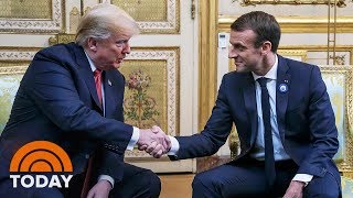 Trump Attacks Macron Upon Landing In France | TODAY