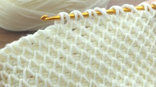 Great 👌 💯Tunisian knitting pattern explanation / kolay Tunus işi bebek battaniye