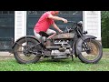 1928 Henderson Deluxe Antique Motorcycle Running