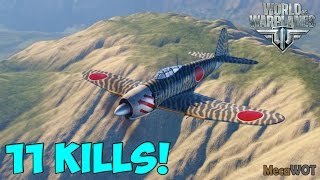 World Of Warplanes Mitsubishi A7M Reppu 11 Kills - Replay Gameplay 1080P 60 Fps