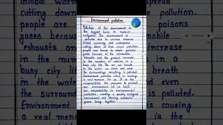 Environment Pollution Essay In English Essay On Environment Pollution