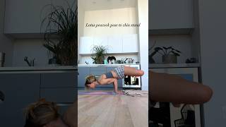Yoga Pose Transition Lotus Pea Pose To Chin Stand