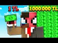 1 TL'yi 1.000.000 TL YAPMAK 🪙 - Minecraft