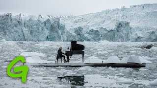 Pianist Ludovico Einaudi performs on the Arctic Ocean