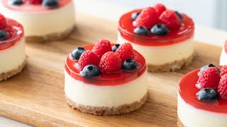 Mini White Chocolate Raspberry Cheesecake No Bake Easy Recipe