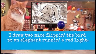 Two Mice Flippin' Off An Elephant Running A Red Light • Paint By Monster LIVE