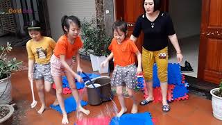 Giặt Tấm Thảm Xốp - Chị Silent Sea Gia Linh Và D Sea Thi Giặt Thảm Xốp