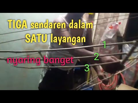 cara membuat sendaren suara keras// 3 sendaren dalam 1 layangan