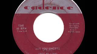 Watch Andy Williams Are You Sincere video