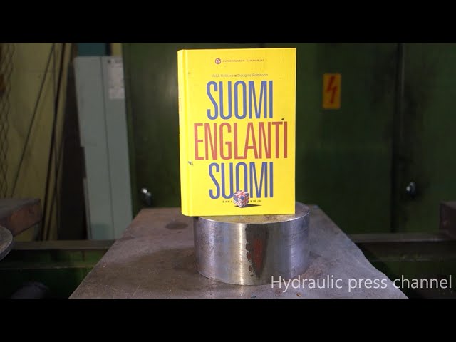 Crushing A Thick Book With Hydraulic Press - Video