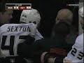 Dan Sexton Takes A Puck To The Face