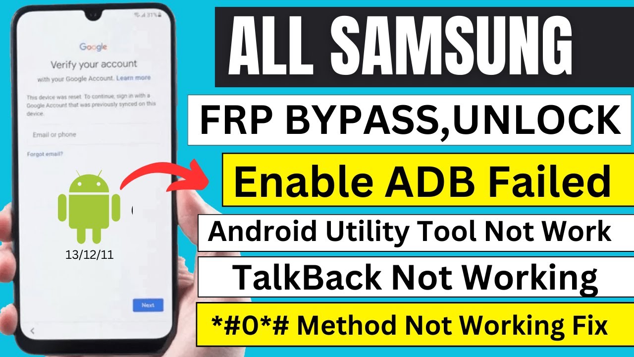 Samsung FRP Bypass 2023 Android 13 New Update | *#0*# Samsung FRP Bypass 2023 Android 13 New Update | *#0*#
