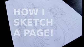 DRAWING A PAGE OF MY MANGA COMIC - sketch