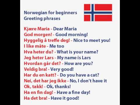 Learn Norwegian - Greeting Phrases & How To Introduce Yourself - YouTube