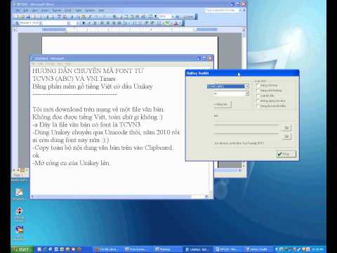 Hướng dẫn chuyển mã font chữ