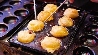 Japanese Street Food - NINJA TAKOYAKI Black Octopus Balls Osaka Japan Japanese Street Food - NINJA TAKOYAKI Black Octopus Balls Osaka Japan