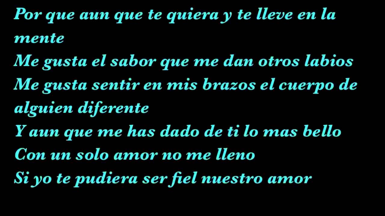 LETRA EL AMANTE letra el amante: